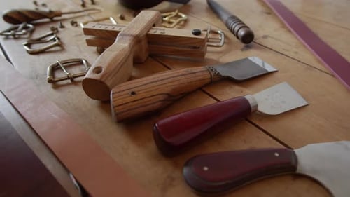 Tanner Instruments on Wooden Background