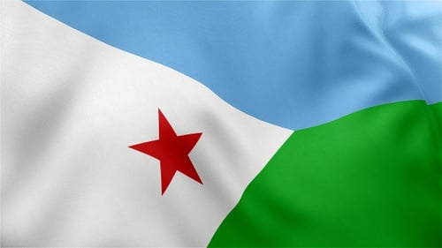 Realistic Waving Flag of Djibouti Seamless Loop
