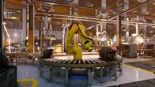 Ligne de montage automatique moderne pour voitures