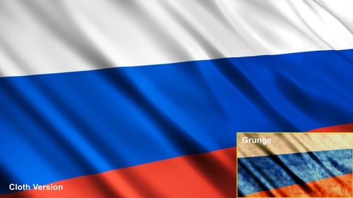 Animated Russian Flag Collection with Clean and Distressed Styles