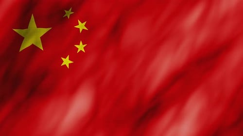 Waving Flag of China National Symbol Loop