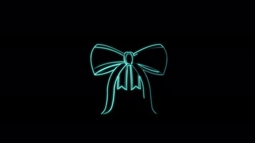 Glowing Neon Bow Outline Animation