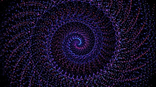 spiral blue pink Particle
