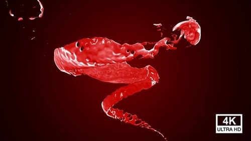 Twisted Red Paint Splash V3 4K