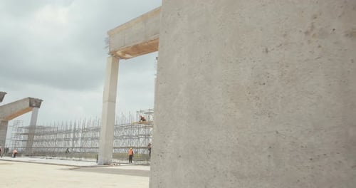 sitio de construcción de carreteras a gran escala