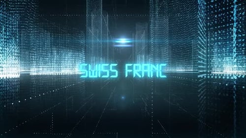 Skyscrapers Digital City Currency Swiss Franc