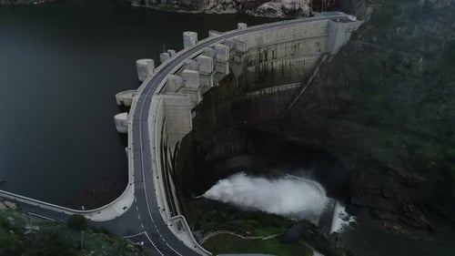 Aerial View of Dam