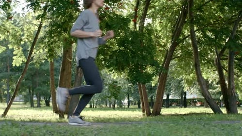 Woman on Run in the Park
