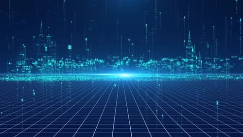 Holographic Technology Internet Virtual Smart City Building