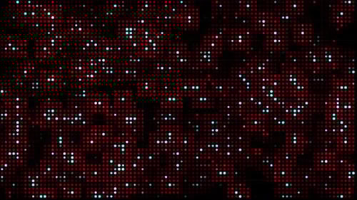 Digital Glitch Grid Background with Flickering Dots