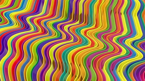 Wavy Background Loop Random Color
