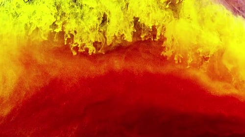 Colorful Ink Plumes Expanding in Dark Liquid