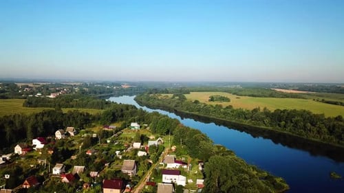 Western Dvina River And Summer Cottages 03
