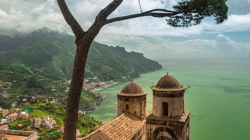 4K Timelapse Amalfi coast, Ravello, Italy