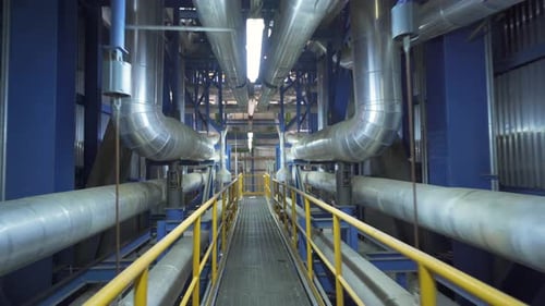 Smooth shooting in industrial factory.