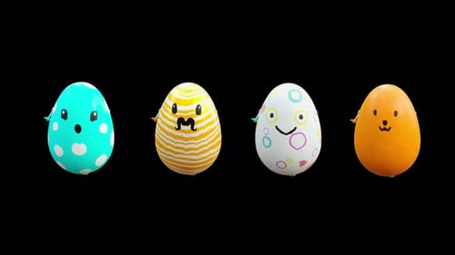 21 Easter Day Eggs Dancing 4K