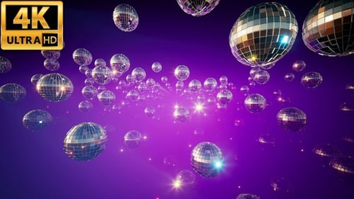 Glänzende Discokugeln 4k