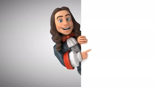 Homme de dessin animé en costume baroque historique