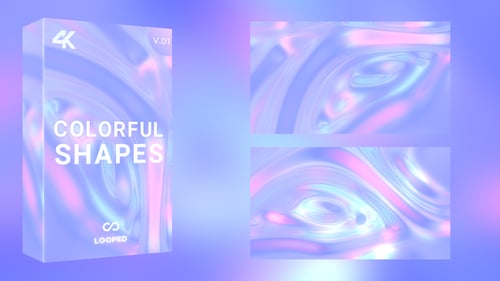 Chromatic Colorful Glow Flowing Shapes