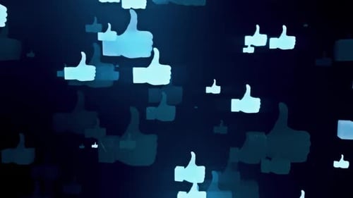 Digitaler Hintergrund mit Daumen hoch