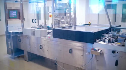 Automated Pharmaceutical Pill Packaging Machine in Factory