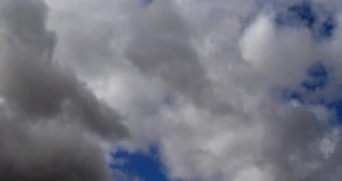Clouds moving in the sky, Normandy in France, Time Lapse 4K