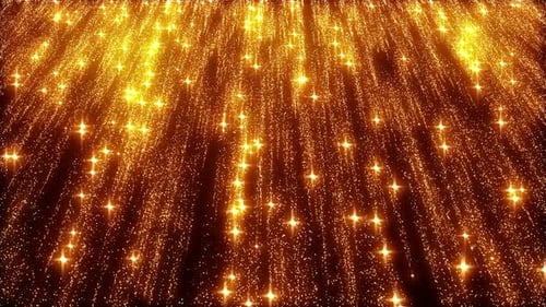 Golden Shimmering Particle Light Rays Festive Animation