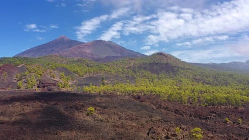 Aerial view of El Teide volcano in Tenerife