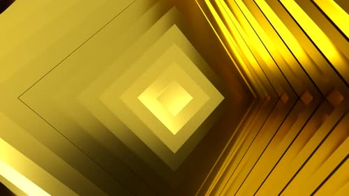 Goldenes abstraktes Muster aus Quadraten mit dem Effekt