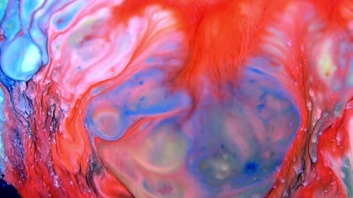 Peinture abstraite colorée et encre Explode Diffusion 57