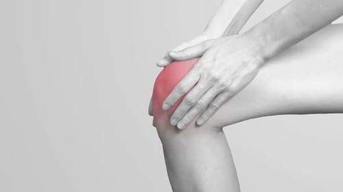 Knee Pain Highlighted in Red