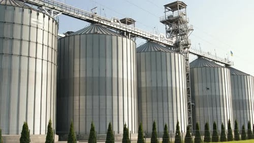 Large Modern Plant for Storage and Processing of Grain Crops