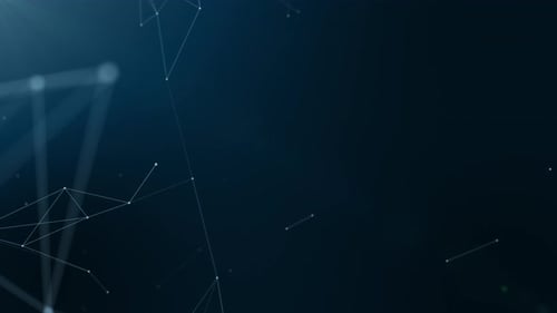 Abstract connected dots and lines loop background