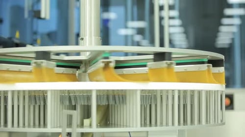 Pharmaceutical Worker Operates Tablet Blister Packaging Machine