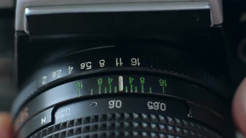 Black Camera Lens Close Up