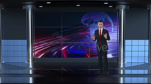 Virtual Studio Set 1008 Camera 01