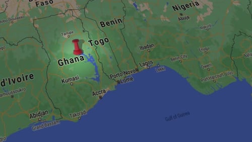 Ghana On Map 4K