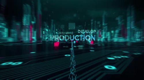 Manufacturing with Digital Technology Hitech Concept