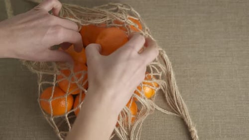 Mandarinas en bolsa de malla