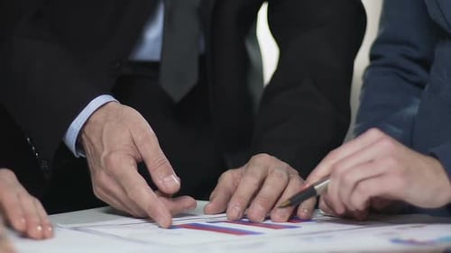Brainstorming von Unternehmensleitern, Rating-Analyse und Wachstumsstrategie