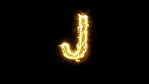 Letra ardiente J