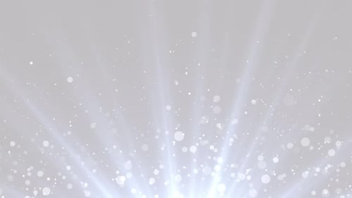 White Glitter Particles with Stars and Bokeh Loop