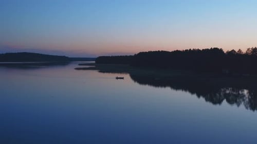 Calm Lake After Sunset
