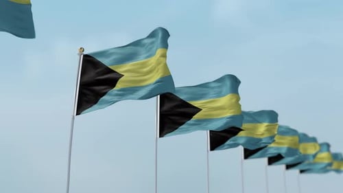 Bahamas Row Of Flags