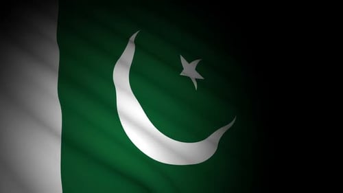 Waving Pakistan National Flag Seamless Loop Background