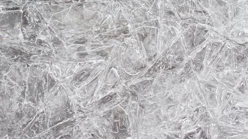 Abstract shot of ice formations in winter