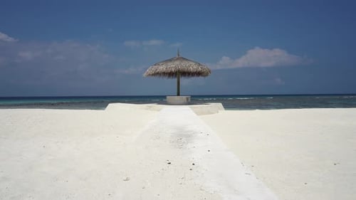 White Sand Beach with Lounge Area in the Tropics
