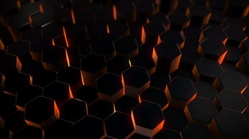 Glowing Hexagons Background