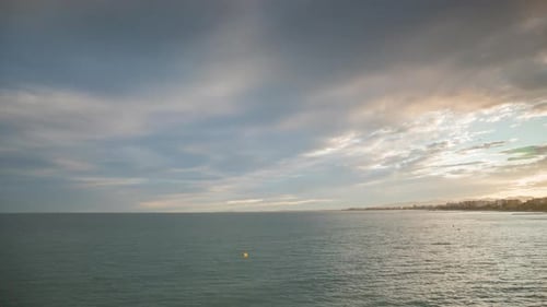 Timelapse Footage of Sunset Over the Sea in Benicassim