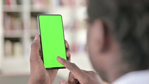 Chroma Key Smartphone African Man